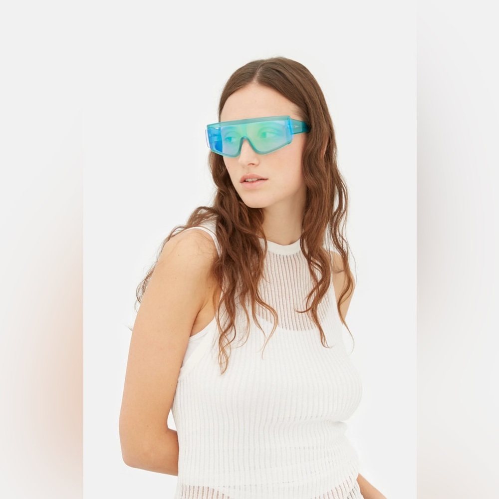 Retrosuperfuture Zed Shield Frame Sunglasses Back… - image 1